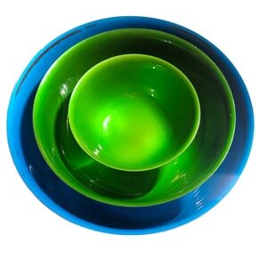 Reed and Barton silver-plated colored bowls 3